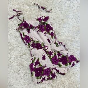Floral Purple Kids One Piece Bodysuit